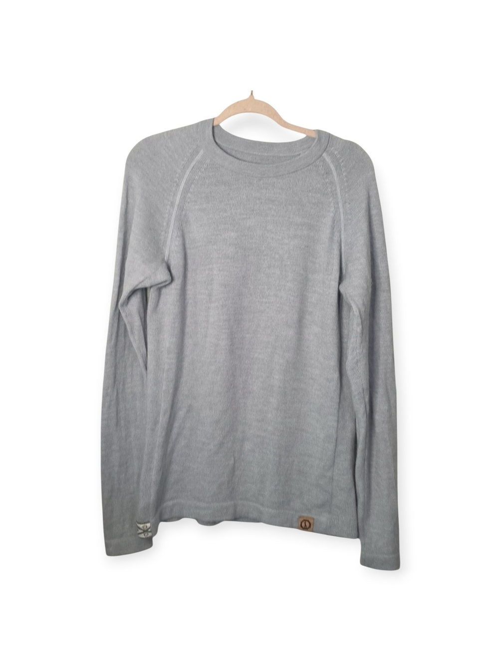 Mens PAKA The Original Crew in grayish blue, size medium